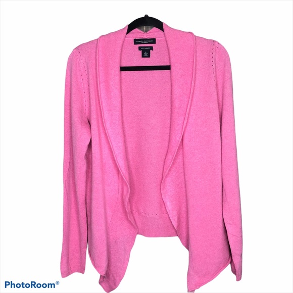 Banana Republic Sweaters - Banana Republic Pink Cashmere Ruffle Cardigan L